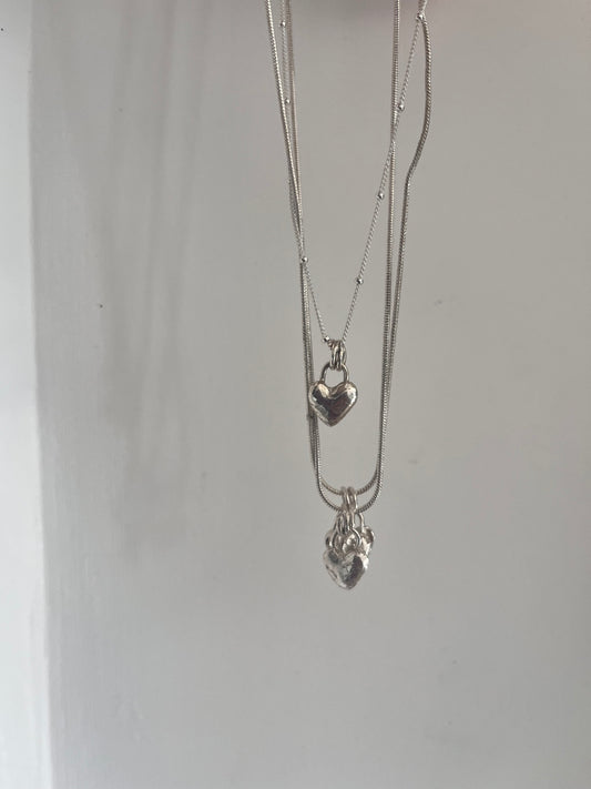 Heart pendant, sterling silver heart necklace, Heart necklace