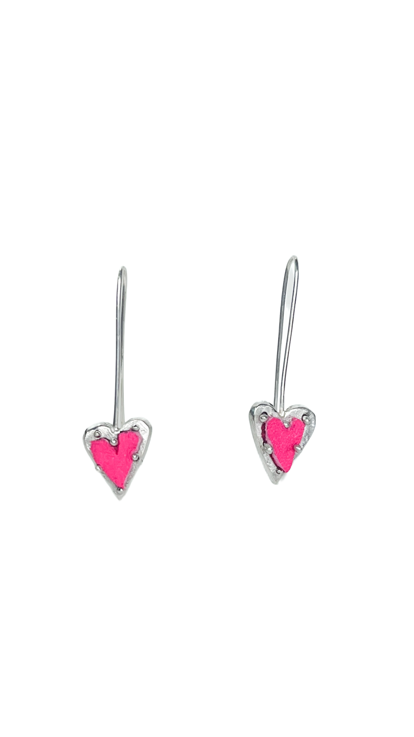 Leather Heart Earrings