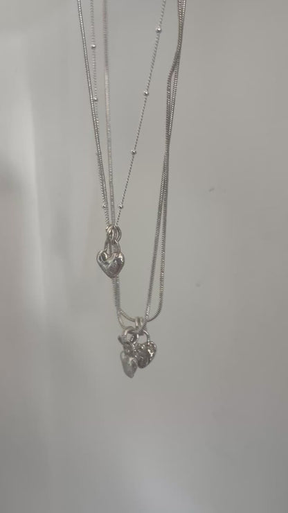 Heart pendant, sterling silver heart necklace, Heart necklace